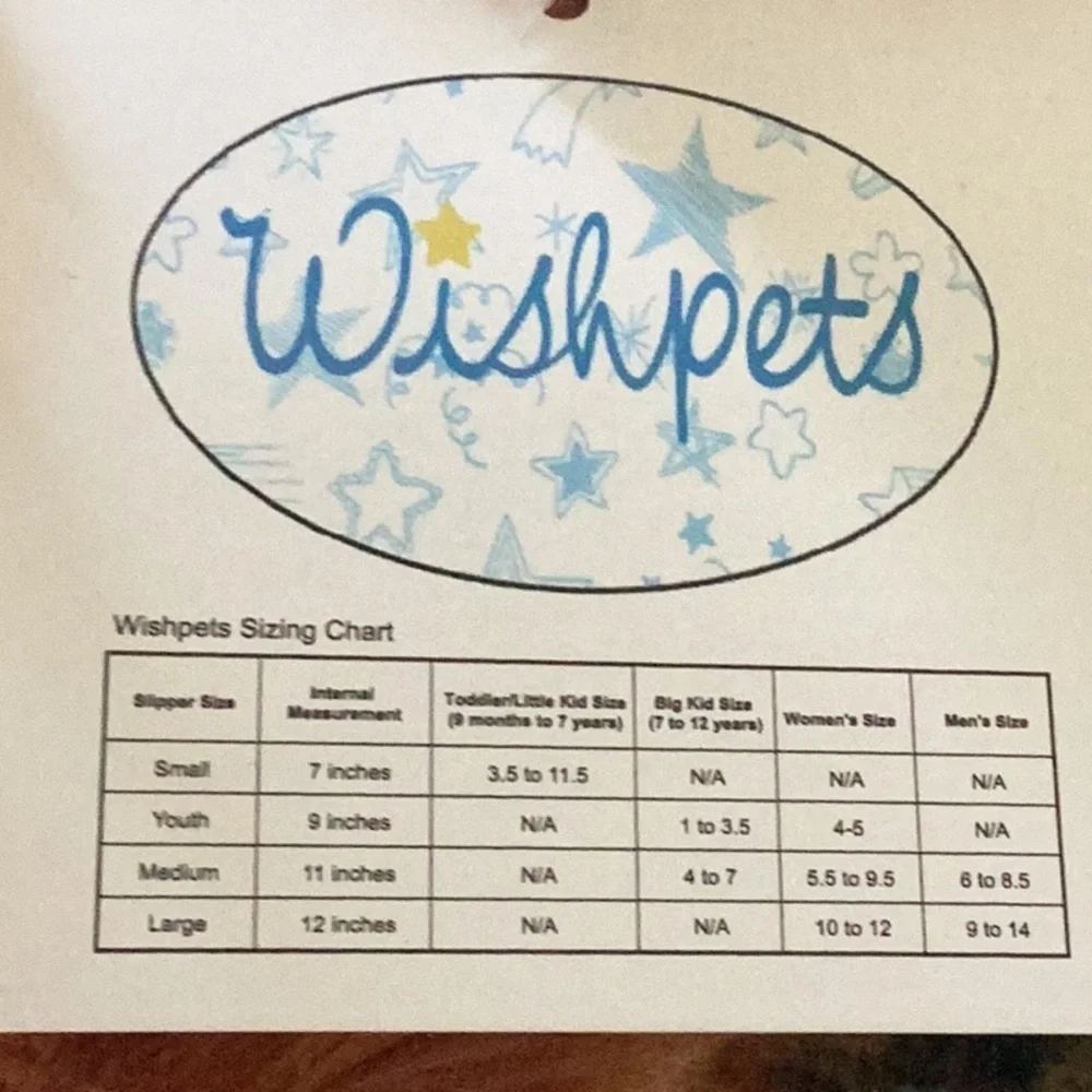 Wishpets Big Foot Slippers
